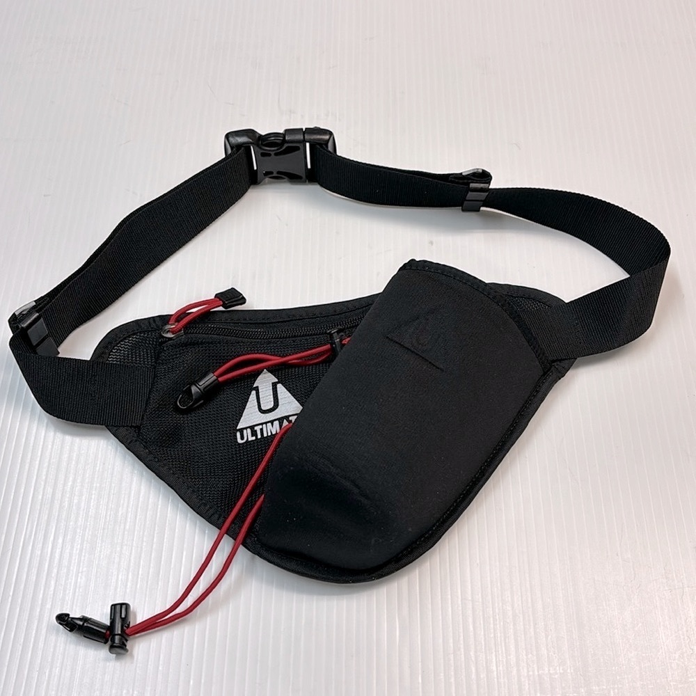 ULTIMATE RUNNING/JOGGING WAIST PACK WITH BOTTLE HOLDER - BLACK